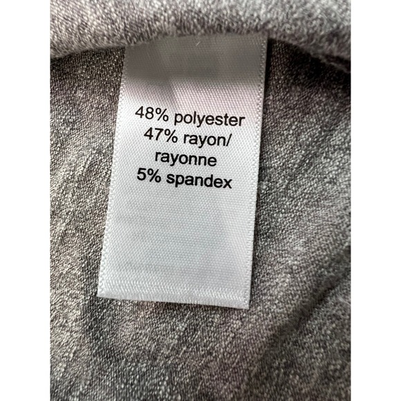 maurices Womens Gray Long Sleeve Asymmetrical Button Neck Top Size L - Picture 9 of 10